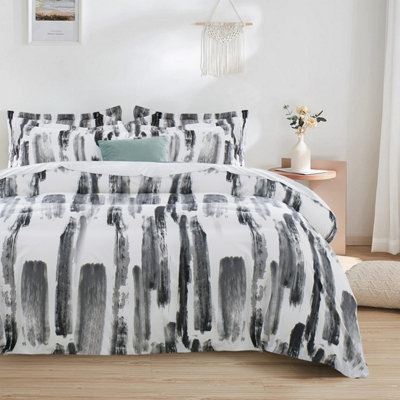 Duvet Cover Set with Pillowcase Reversible Printed Floral Single Double King Super King Size Bedding Sets Comfortable Soft 3PC