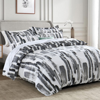 Duvet Cover Set with Pillowcase Reversible Printed Floral Single Double King Super King Size Bedding Sets Comfortable Soft 3PC