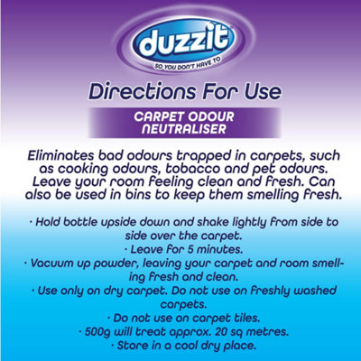 Duzzit Carpet Odour Neutralizer Shake & Fresh Floral Garden 500gm