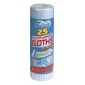 Duzzit Cleaning Cloths (Pack of 25) White/Blue (One Size)