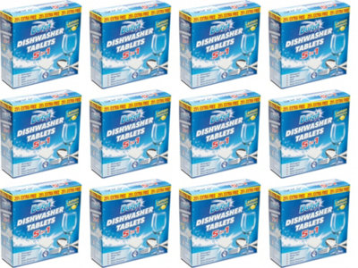 Duzzit Dishwasher Tablets 5 in 1, Lemon Fragrance (Pack of 12)