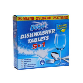 Duzzit Dishwasher Tablets 5 in 1, Lemon Fragrance