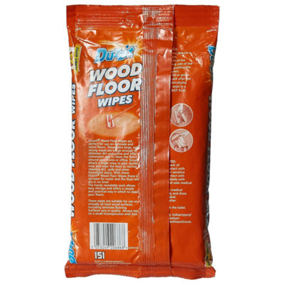 Duzzit Wood Floor Wipes Fresh Lemon, 24 Wipes
