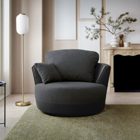 Dylan Collection Swivel Chair in Black