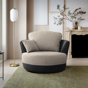 Dylan Collection Swivel Chair in Sand