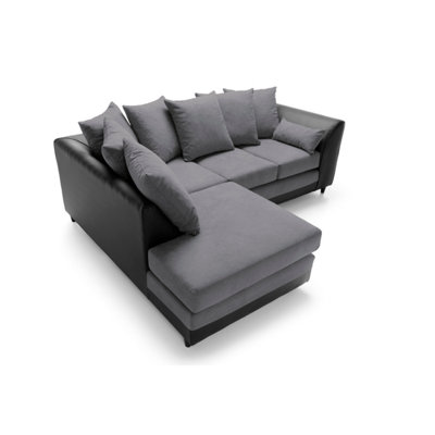 Dylan Corner Sofa Left Facing in Dark Grey
