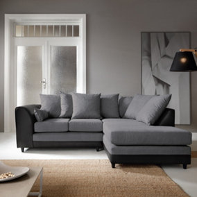 Dylan Corner Sofa Right Facing in Dark Grey