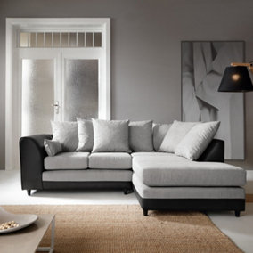 Dylan Corner Sofa Right Facing in Light Grey