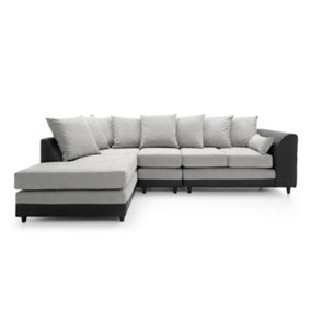 Dylan Large Corner Sofa Left Facing in Light Grey