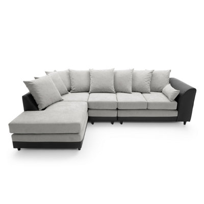 Dylan Large Corner Sofa Left Facing in Light Grey
