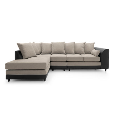 Dylan Large Corner Sofa Left Facing in Sand