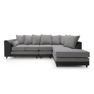 Dylan Large Corner Sofa Right Facing in Cool Grey