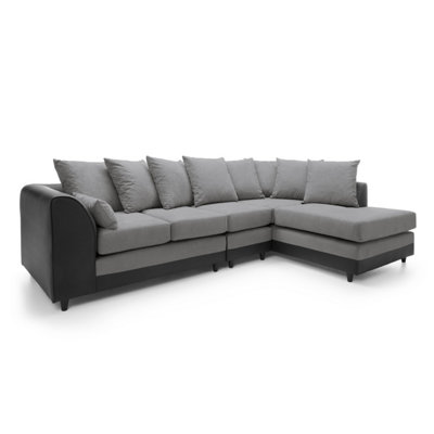 Dylan Large Corner Sofa Right Facing in Cool Grey