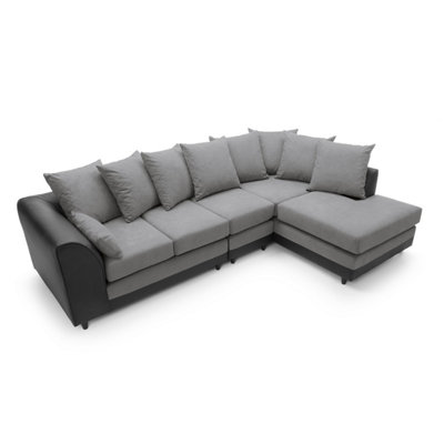 Dylan Large Corner Sofa Right Facing in Cool Grey