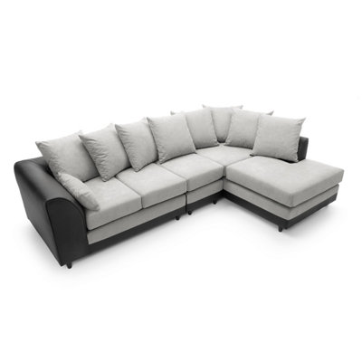 Dylan Large Corner Sofa Right Facing in Light Grey