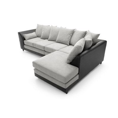 Dylan Large Corner Sofa Right Facing in Light Grey