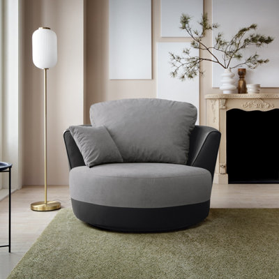 Dylan Swivel Chair in Cool Grey