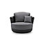Dylan Swivel Chair in Dark Grey
