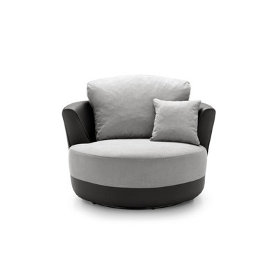 Dylan Swivel Chair in Light Grey