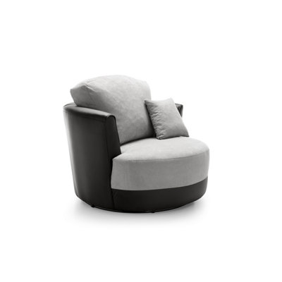 Dylan Swivel Chair in Light Grey