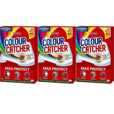 Dylon Colour Catcher Sheets Max Protect 40 Sheets x 3