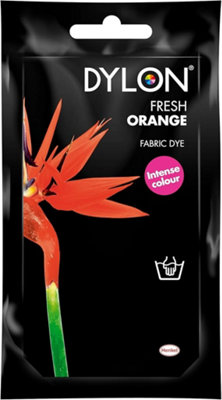 Dylon Hand Dye 55 FRESH ORANGE 50g - Permanent Fabric Dye for Clothes Pack of 3