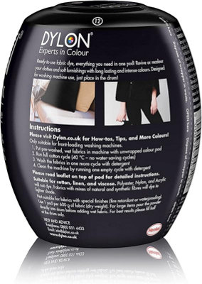 Dylon Machine Dye Pods 350g Fabric Dye Colour For Clothes INTENSE BLACK
