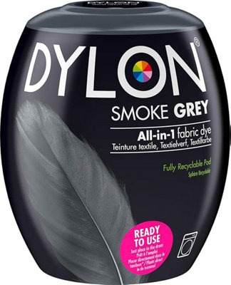 Dylon Machine Dye Pods 350g Fabric Dye Colour For Clothes SMOKE GREY