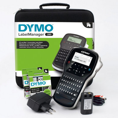 DYMO LabelManager 280 Rechargeable Handheld Label Maker Kit QWERTY ...