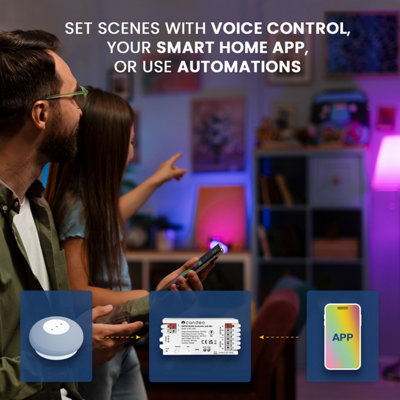 Dynamic RGBIC Lighting Effects with optional Music Sync