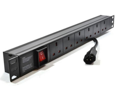 Dynamode 6 Way Pdu Extension Lead- 13 a Multi Plug Switched Power ...