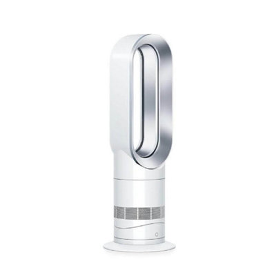 Dyson AM09 Hot+Cool™ Jet Focus fan heater in white/nickel