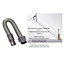 Dyson DC25 DC25I Vacuum Cleaner Hose Assembly Grey Iron Silver by Ufixt