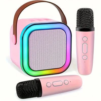 Dyzi Portable Wireless Speaker with Microphone Karaoke Machine Bluetooth Sound System
