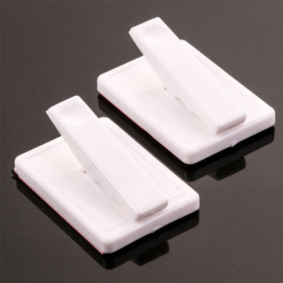 Dzina 2X Self Adhesive Bill Clips - Kitchen Tea Towel/Apron/Oven Glove Clamp Holder