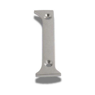 Dzina 75mm Satin Chrome Door Number 1 - Elegant and Bold Numeral for Wooden & Composite Doors