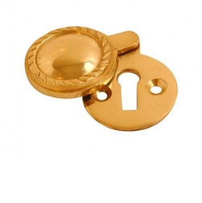 Dzina Georgian Escutcheon Covered 32mm Brass Pack of 1
