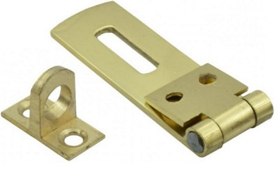 Dzina™ Hasp and Staple 50mm x 15mm (2 Inch) Brass, Pack of 1