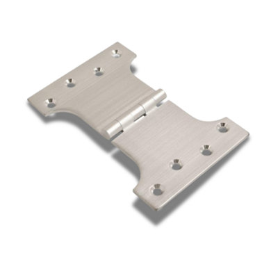Dzina Heavy Duty Parliament Hinge - Polished Chrome Garage Gate Hinges, Door Hinges for Wooden and Internal Doors (4 x 2 x 4 In)