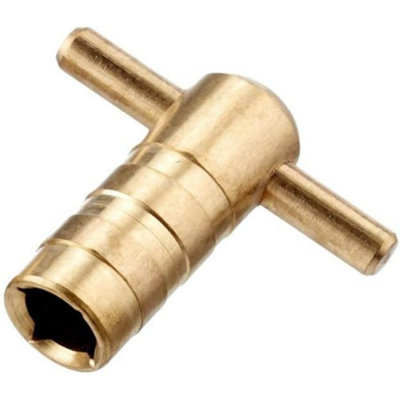 Dzina Radiator Key Bar Head Polished Brass Pack of 2 for Easy Radiator ...