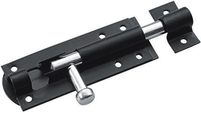 Dzina Steel Sliding Tower Door Bolt 75mm x 40mm (3 Inch) Black Pack of 1