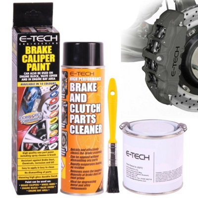 E-Tech Graphite Wheel Brake Caliper Paint Kit Car Motorbike Engine Bay