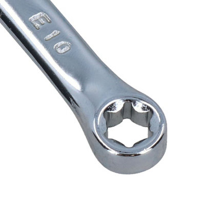 E10 x E12 Short Torx E Female Spanner Wrench Star Double Ended Box