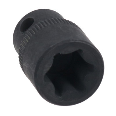 E16 Female Impacted Impact Torx Star E Socket 3/8in Drive Shallow