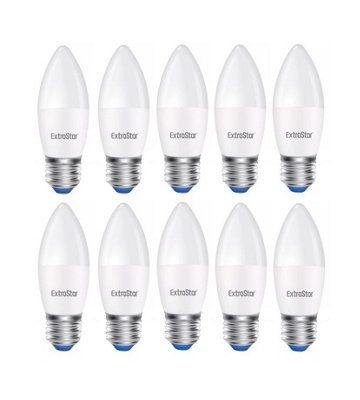 E27 5W 425lm LED Warm White Candle Light Bulbs, 10 Pack