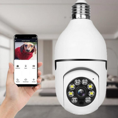 E27 Bulb Camera 1080P: 5G/2.4GHz WiFi, Full-Color Night Vision, 360 ...