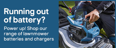 Shop lawnmower battery & chargers