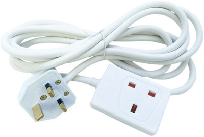Eagle Single Gang 13A Extension Lead 5M White DIY at B&Q