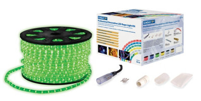 Eagle Static LED Rope Light Kit With Wiring Accessories Kit 45m