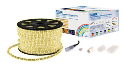 Eagle Static LED Rope Light Kit With Wiring Accessories Kit 90m Warm White
